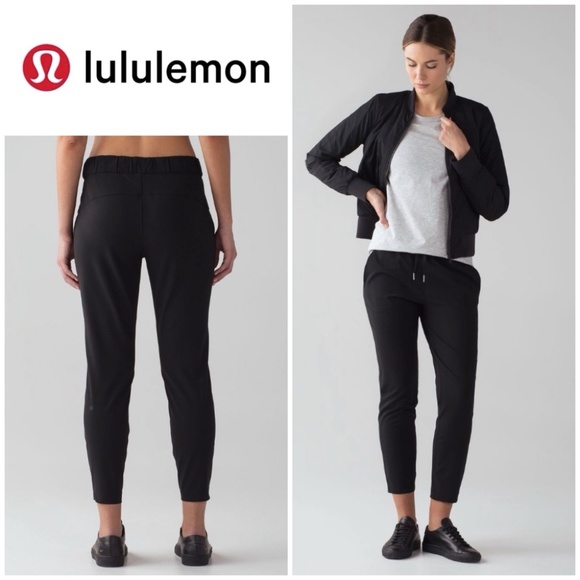 Lululemon Black On The Fly 7/8 Pants 27" Size 6